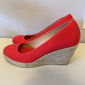 FINAL CHANCE Size 7 J. Crew Seville Espadrille Wedges in Canvas